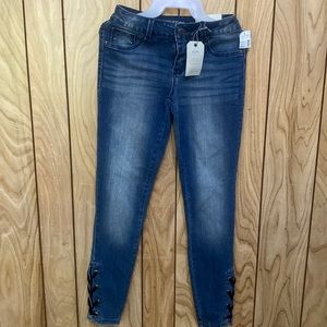 Blue mid rise jeans